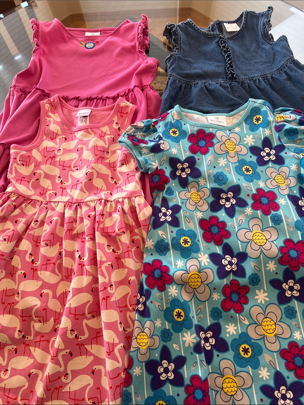 Hanna Andersson dress bundle. Size 6-7